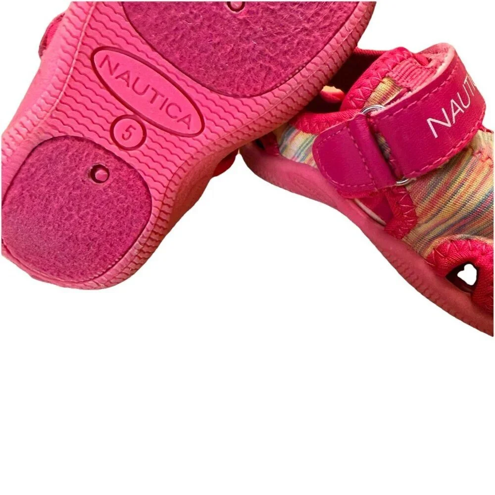 Nautica Slip Resistant Pink Water Shoes Kids Girls Size 5 Beach Shoe